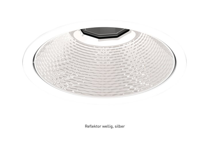 Downlight EQUIP – Reflektor wellig, silber Reflektor wellig, silber