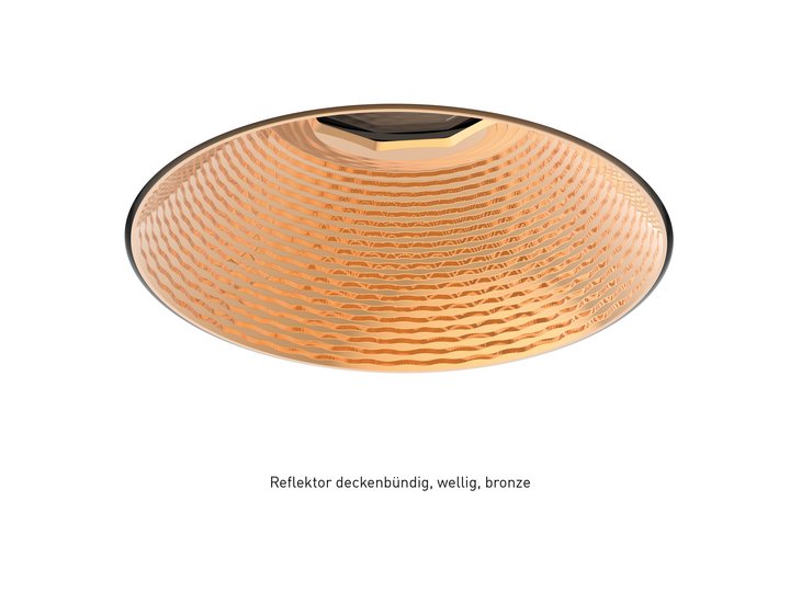 Downlight EQUIP – Reflektor wellig, bronze Reflektor wellig, bronze