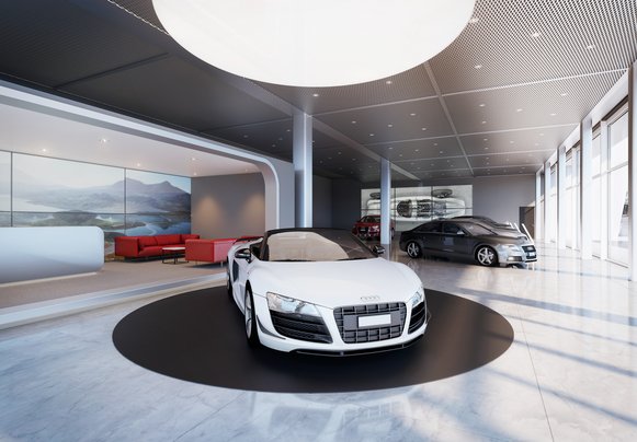 Downlight EQUIP – Anwendung im Autoverkauf Downlight EQUIP im Anwendungsbereich Autoverkauf