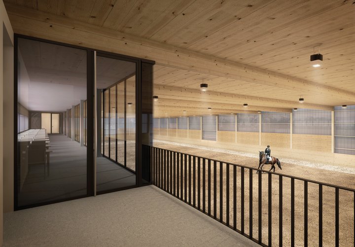 Industrie-Hallenstrahler BEAM - Anwendung in Reithallen und Sporthallen Industrie-Hallenstrahler für Reithallen und Sporthallen
